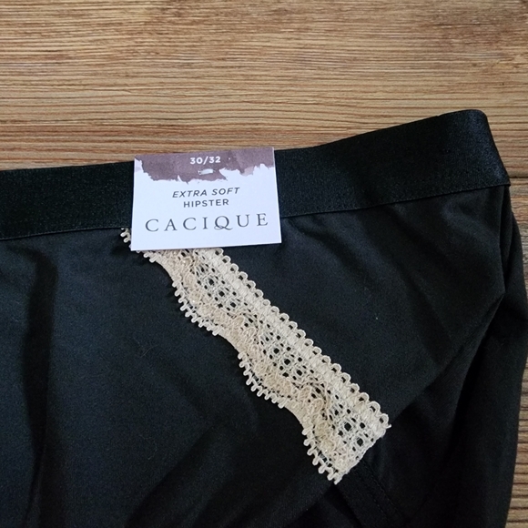 Cacique Panties Womens 30/32 Black Extra Soft Full Brief NEW - Picture 4 of 7